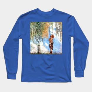 He Saw Her Hiding in a Tree - John Bauer Long Sleeve T-Shirt